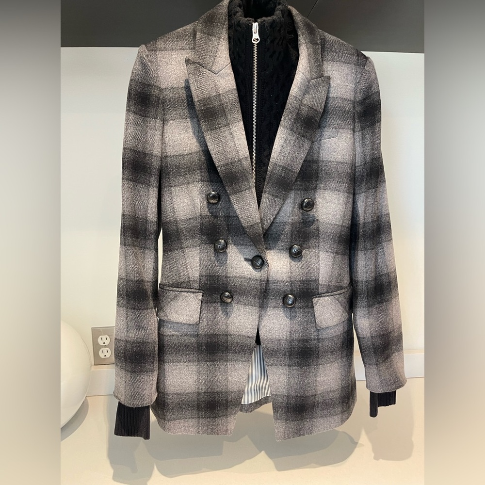 Veronica Beard Black and Gray Plaid Blazer - Picture 12 of 15
